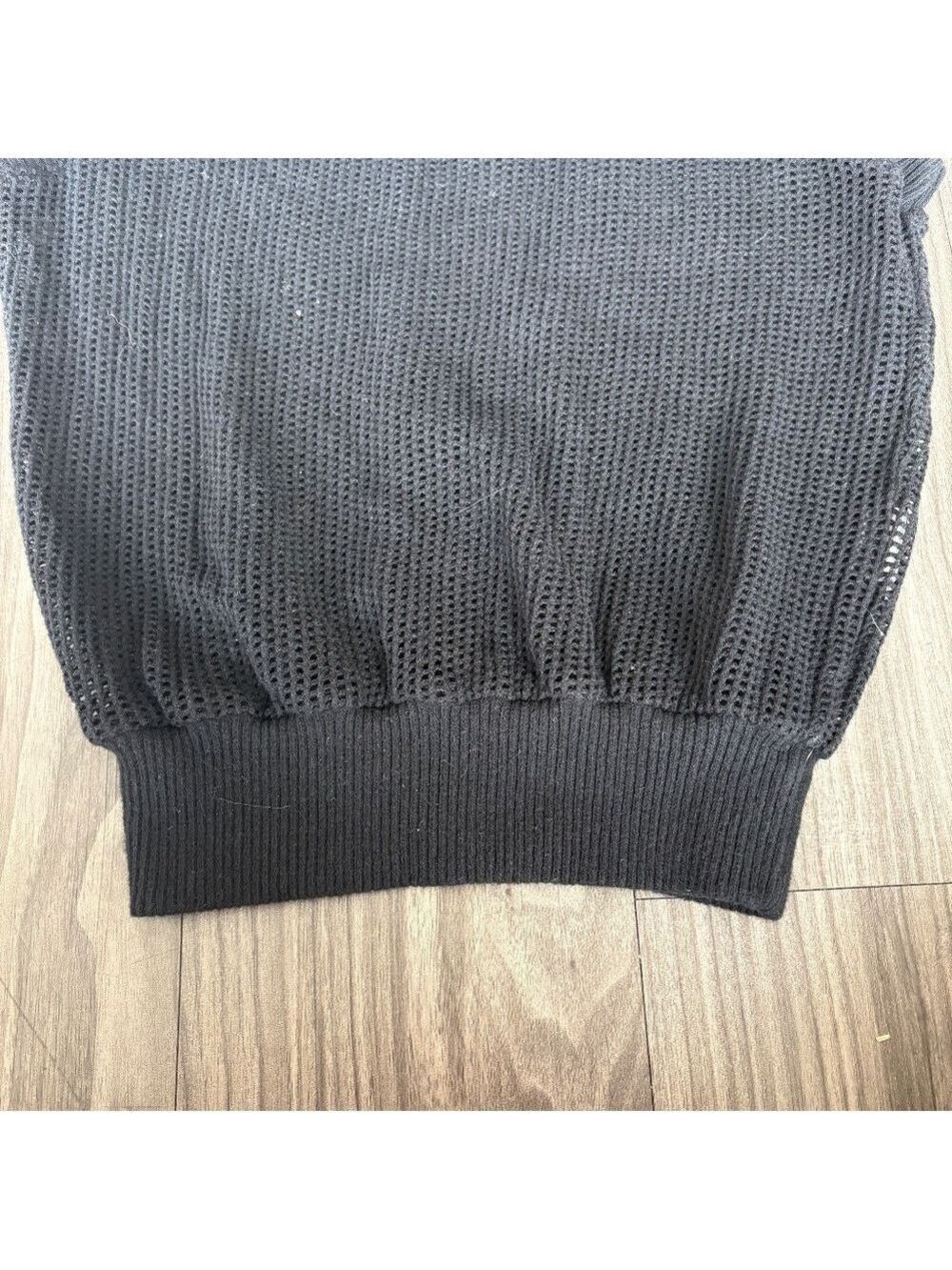 PROJECT SOCIAL T WOMENS BE REAL SWEATER MESH SHEER TANK - BLACK - Picture 3 of 6